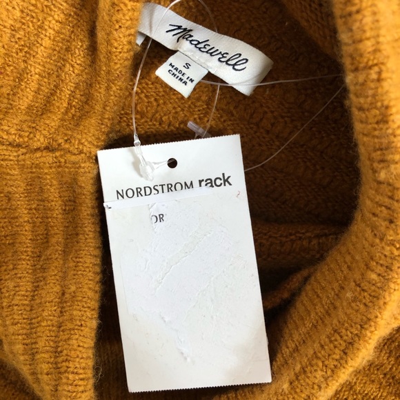 Madewell Belmont Mockneck Sweater Golden Hvt NWT S - Picture 7 of 8